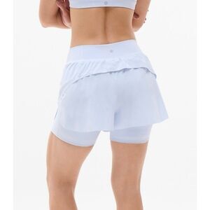 Athleta White Two-in-One Athletic Shorts